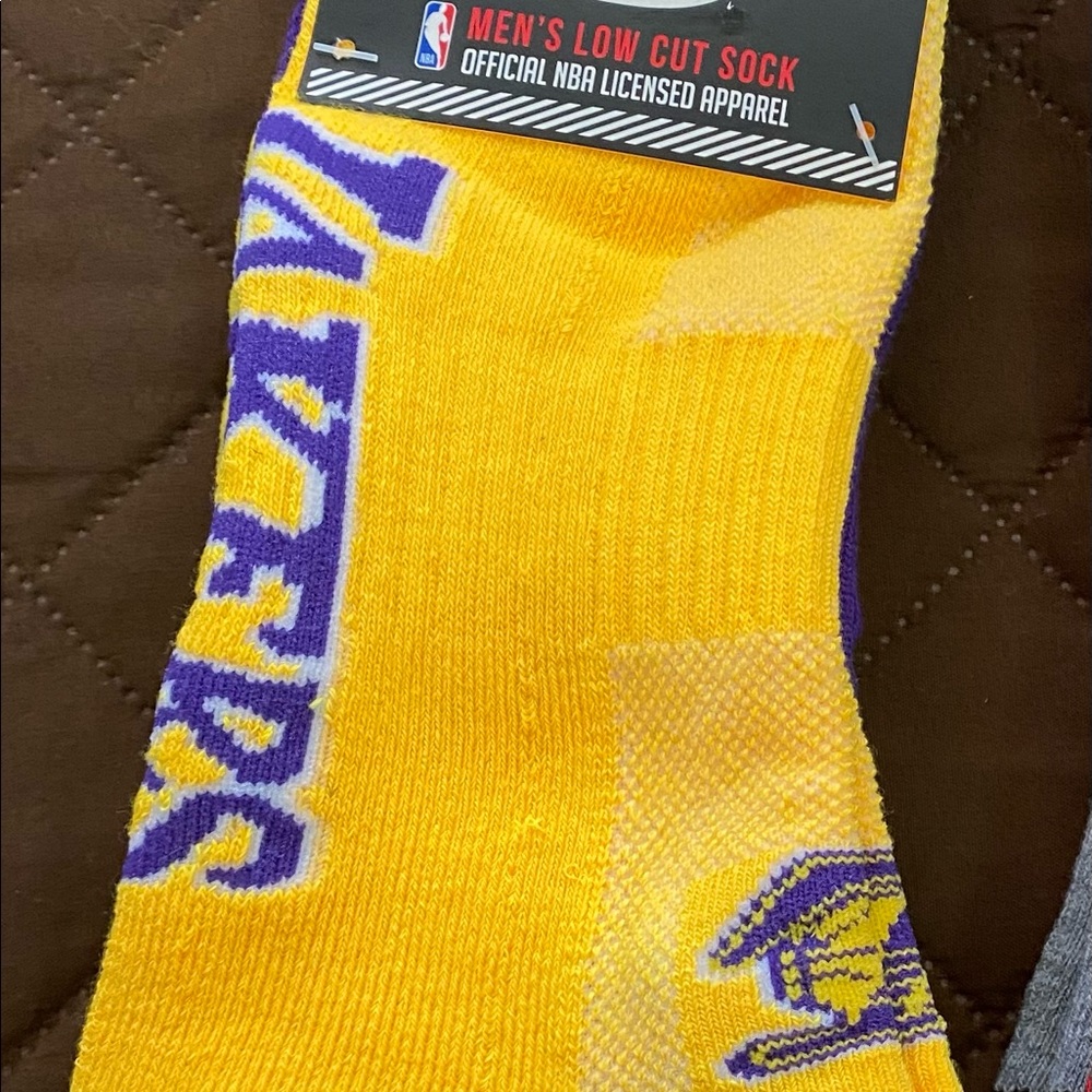 LA Lakers NBA low cut socks. Bundle of 3. New with tags. Shoe Sz. 6-12